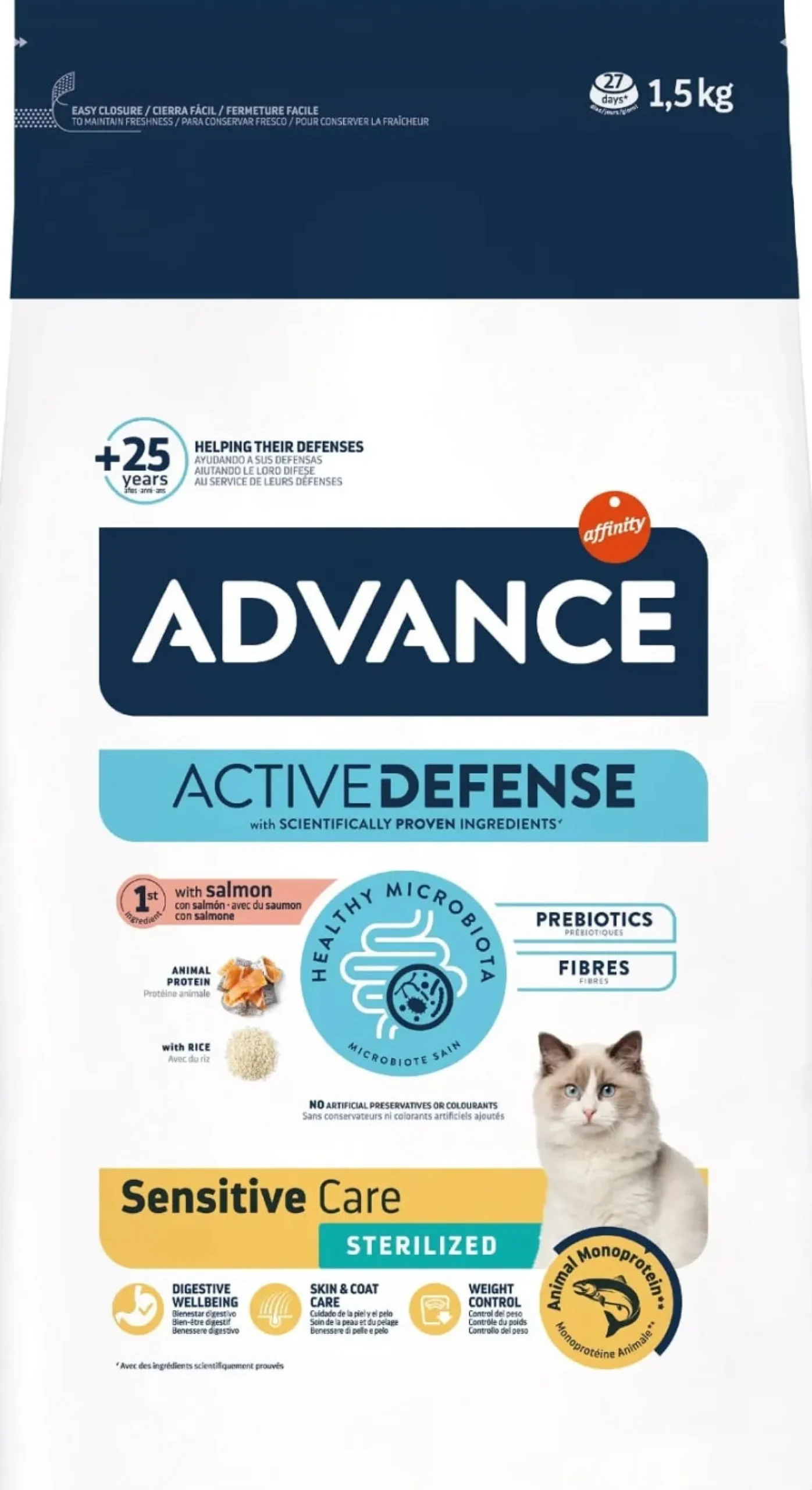 Advance Active Defense Chat Sterilized Sensitive Care Saumon