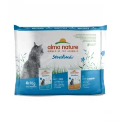 Almo Nature Pâtées Chat Adulte - Holistic Fonctionnel Sterilised - 6 x 70 g