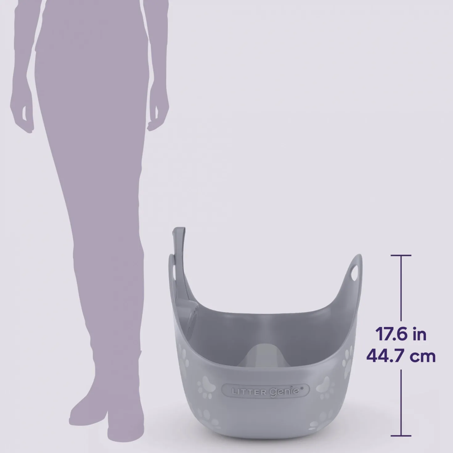 Bac à litière Litter Genie avec pelle - Gris