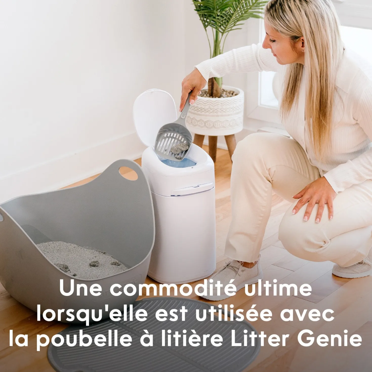 Bac à litière Litter Genie avec pelle - Gris