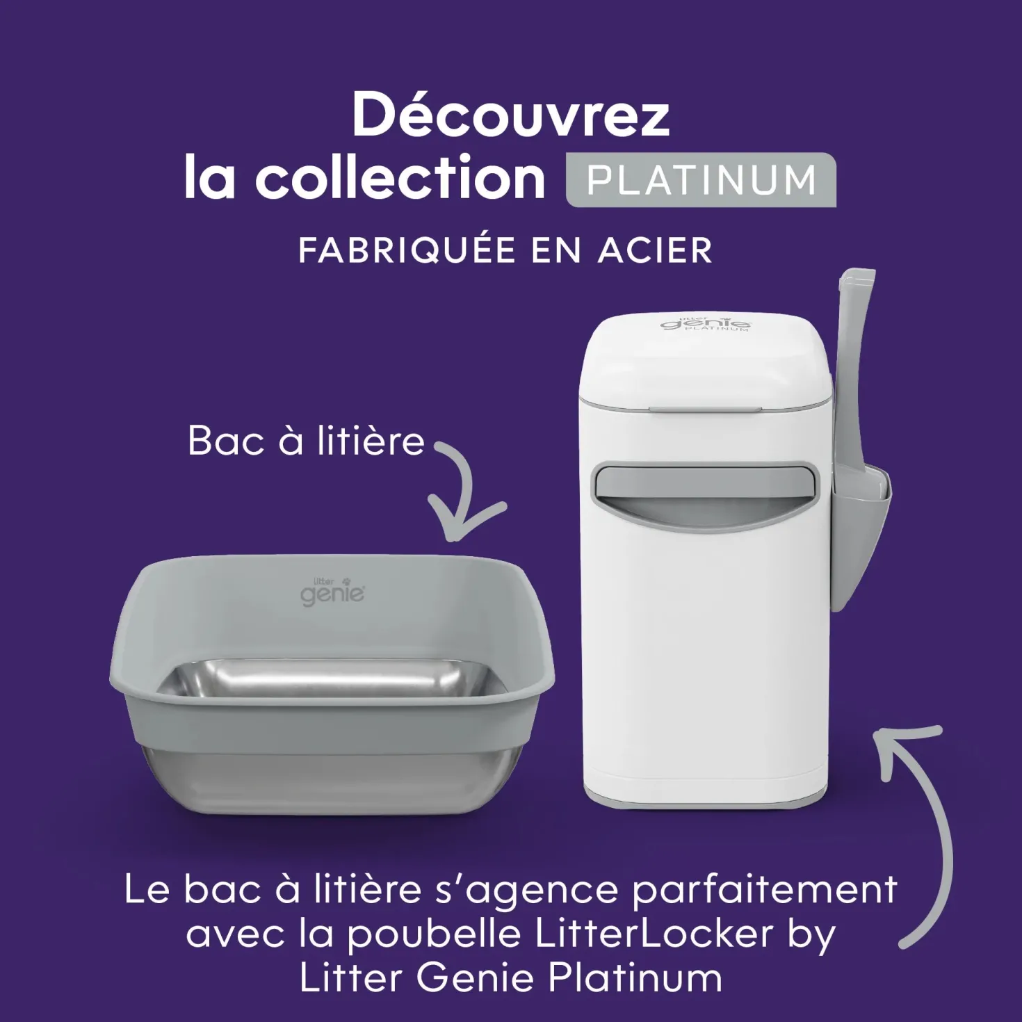 Bac à litière LitterLocker par Litter Genie® Platinum