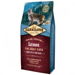 Carnilove Adult Sensitive & Long Hair saumon - croquettes chat