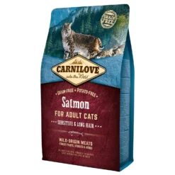 Carnilove Adult Sensitive & Long Hair saumon - croquettes chat