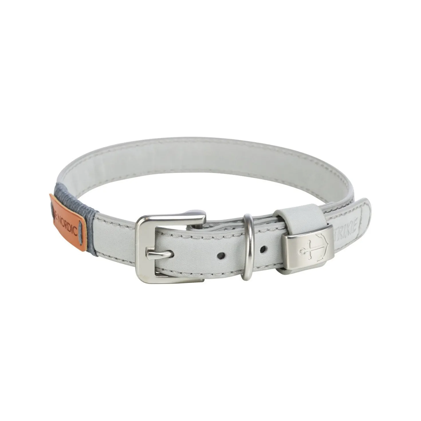 Collier en cuir Be Nordic gris chien