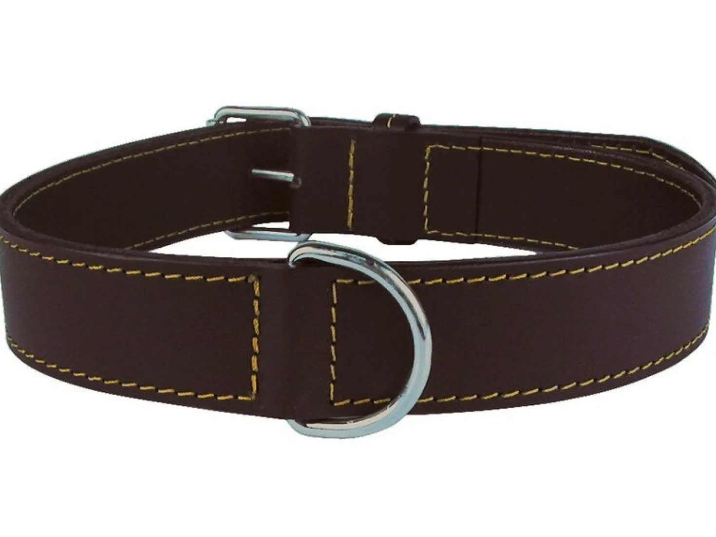 Collier en cuir double marron