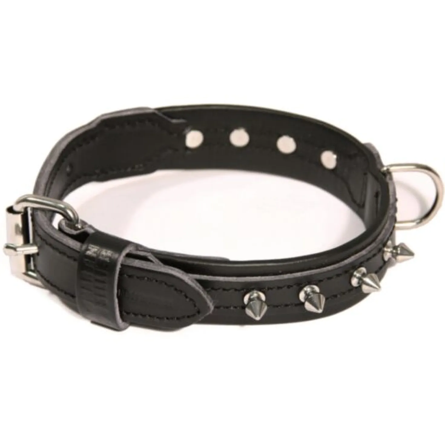 Collier en cuir à picot