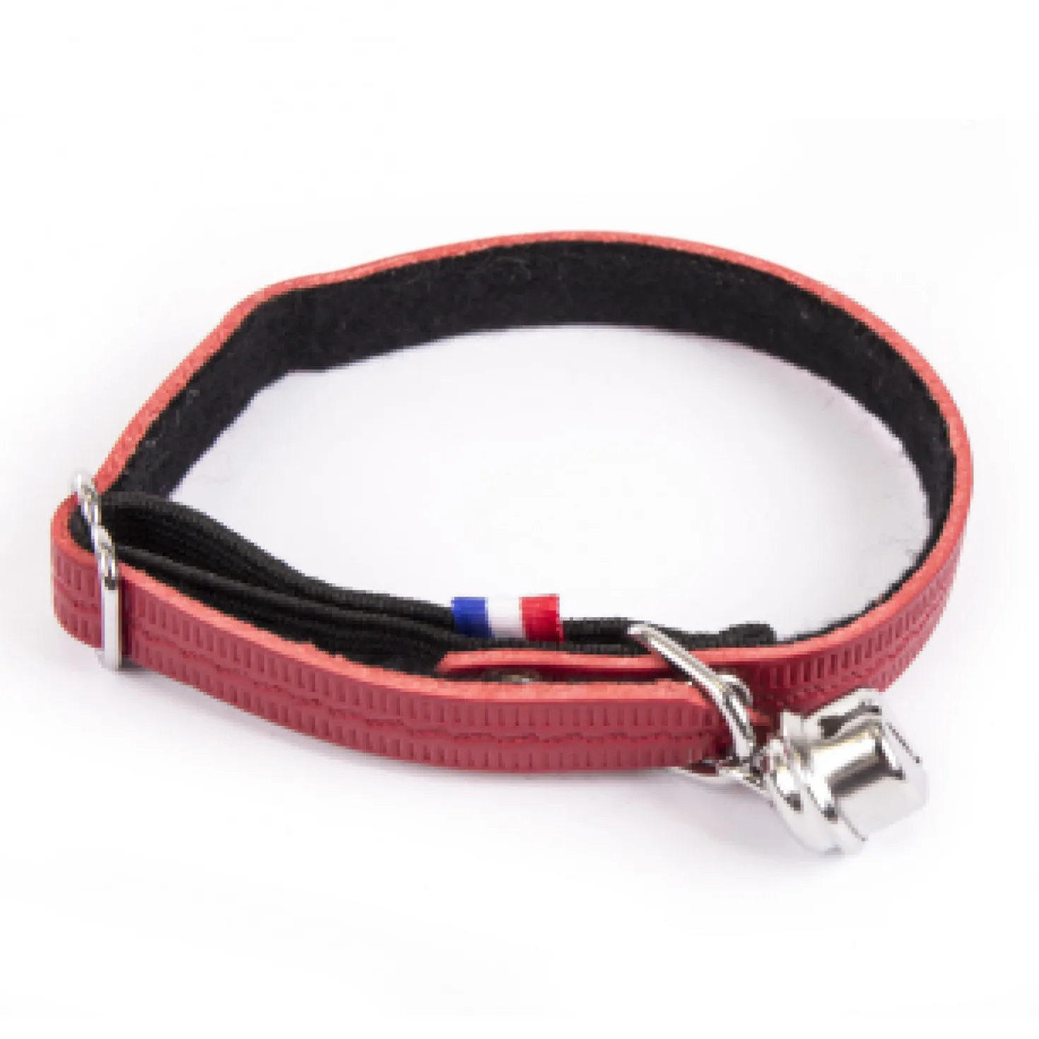 Collier en cuir rouge Farandole chat, chien