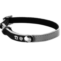 Collier porte-adresse réfléchissant chat, chien