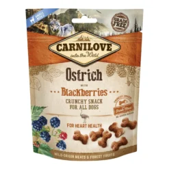 Crunchy Snack autruche et mûres chien