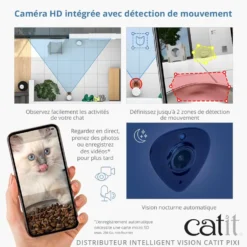 Distributeur connecté Pixi Vision LED 12 repas - chat