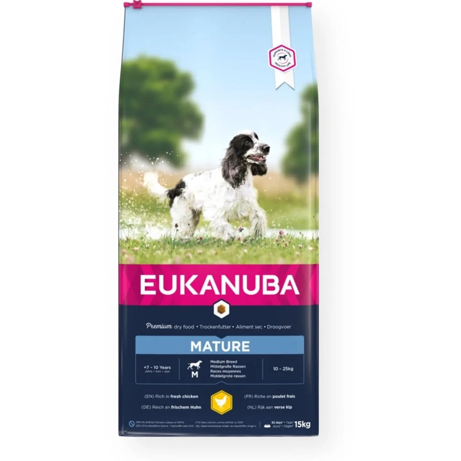 Eukanuba Mature Poulet 15kg DLUO courte ou dépassée