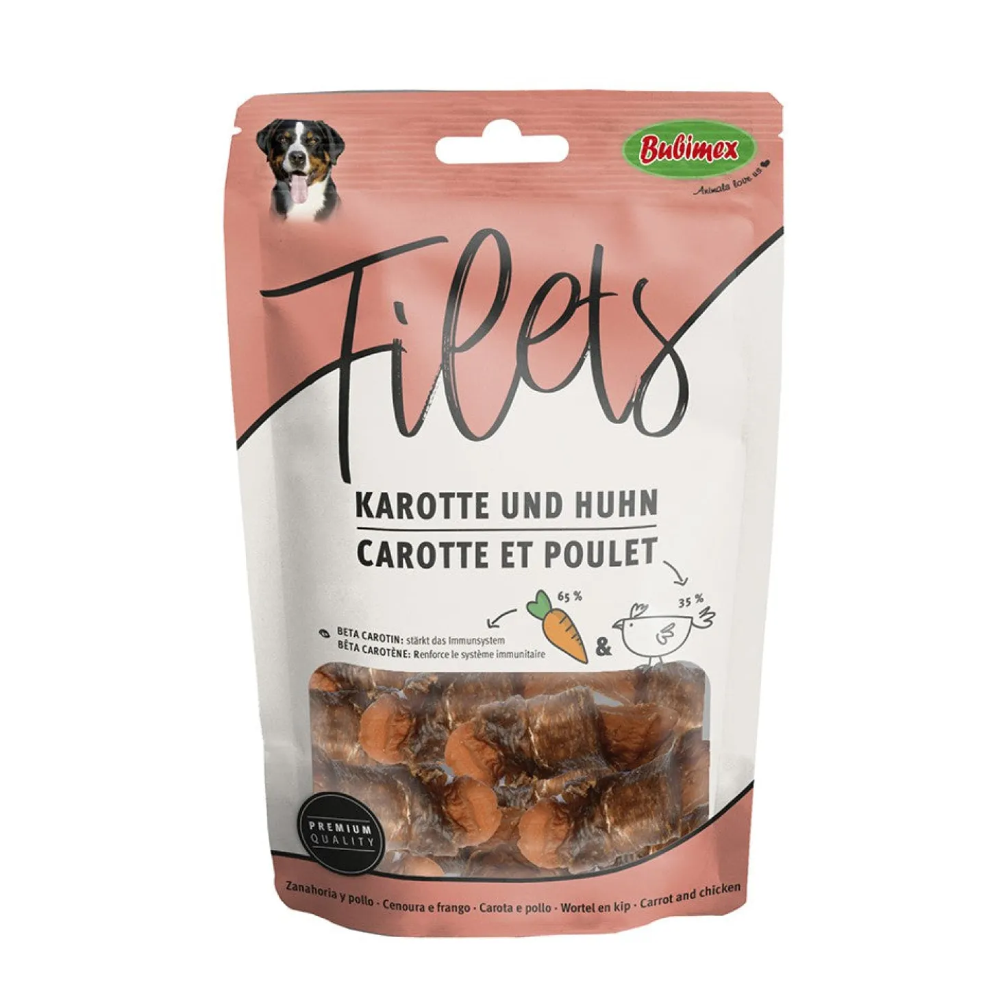 Filets de poulet à la carotte chien