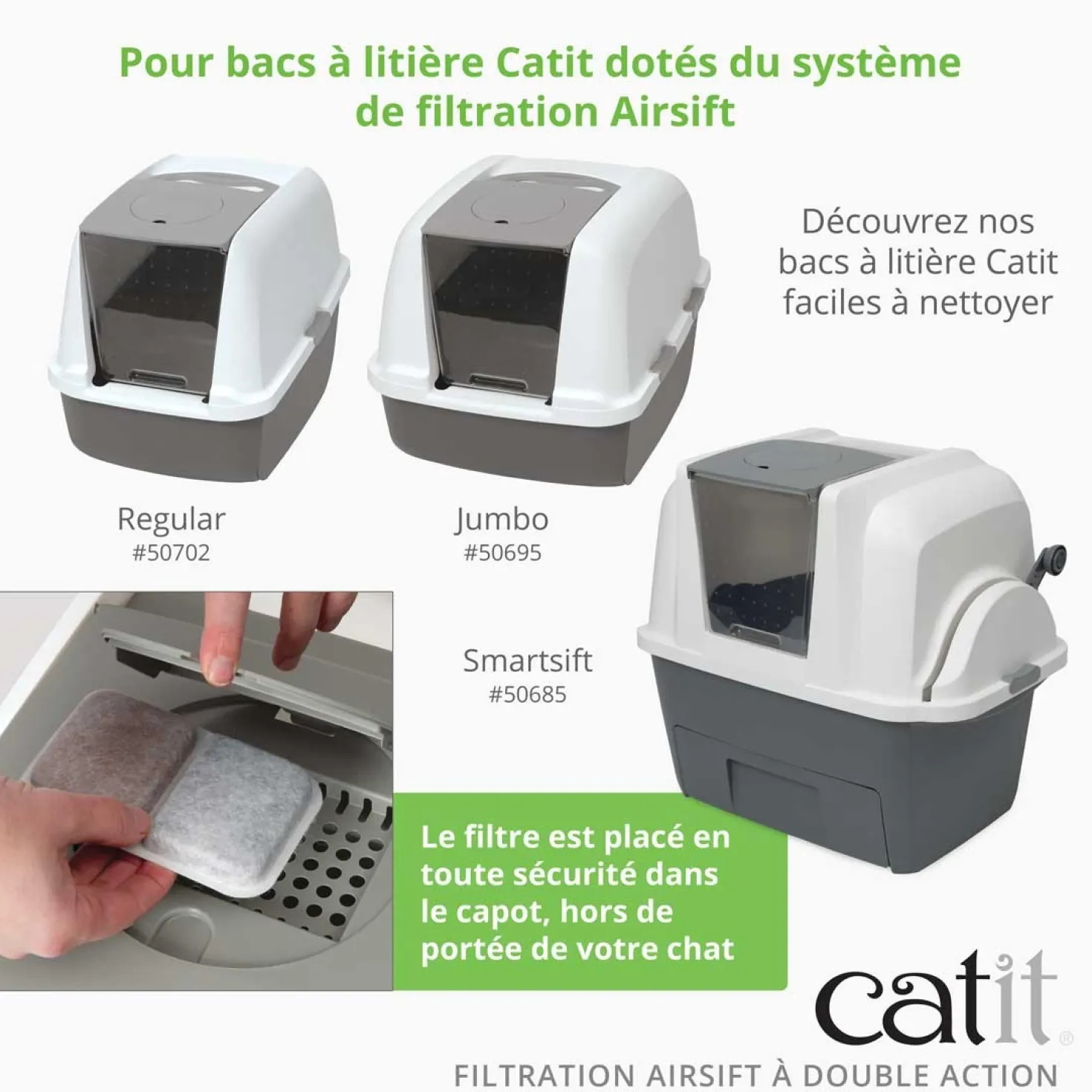 Filtre anti-odeur Airsift pour maison de toilette Cat It