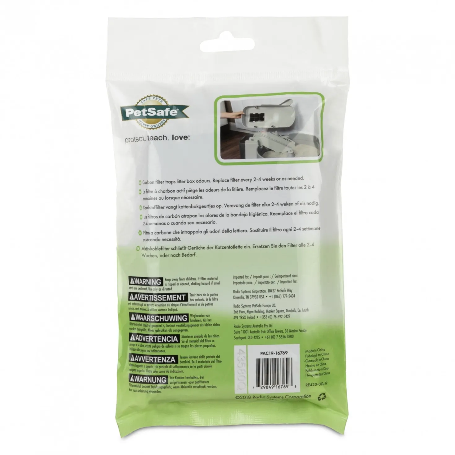 Filtres à charbon pour bac à litière auto-nettoyant Simply Clean