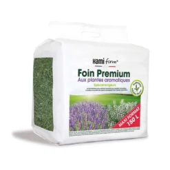 Foin premium aux plantes aromatiques - Maxi format 150 L rongeur