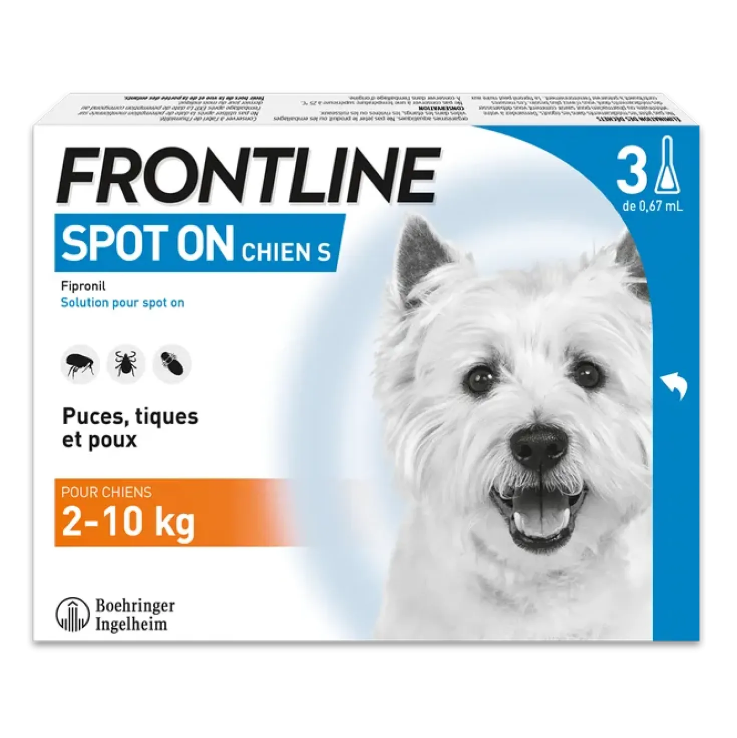 Frontline Spot-on antiparasitaire chien