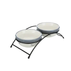 Gamelle double Fish Bone chien, chat