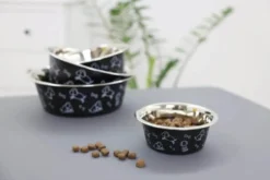Gamelle en inox noir chien