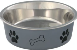 Gamelle inox motifs pattes chien