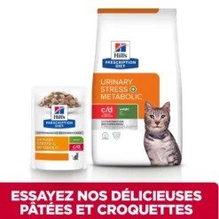 Hill's Prescription Diet c/d Urinary Stress Multicare + Metabolic au poulet - croquettes pour chat