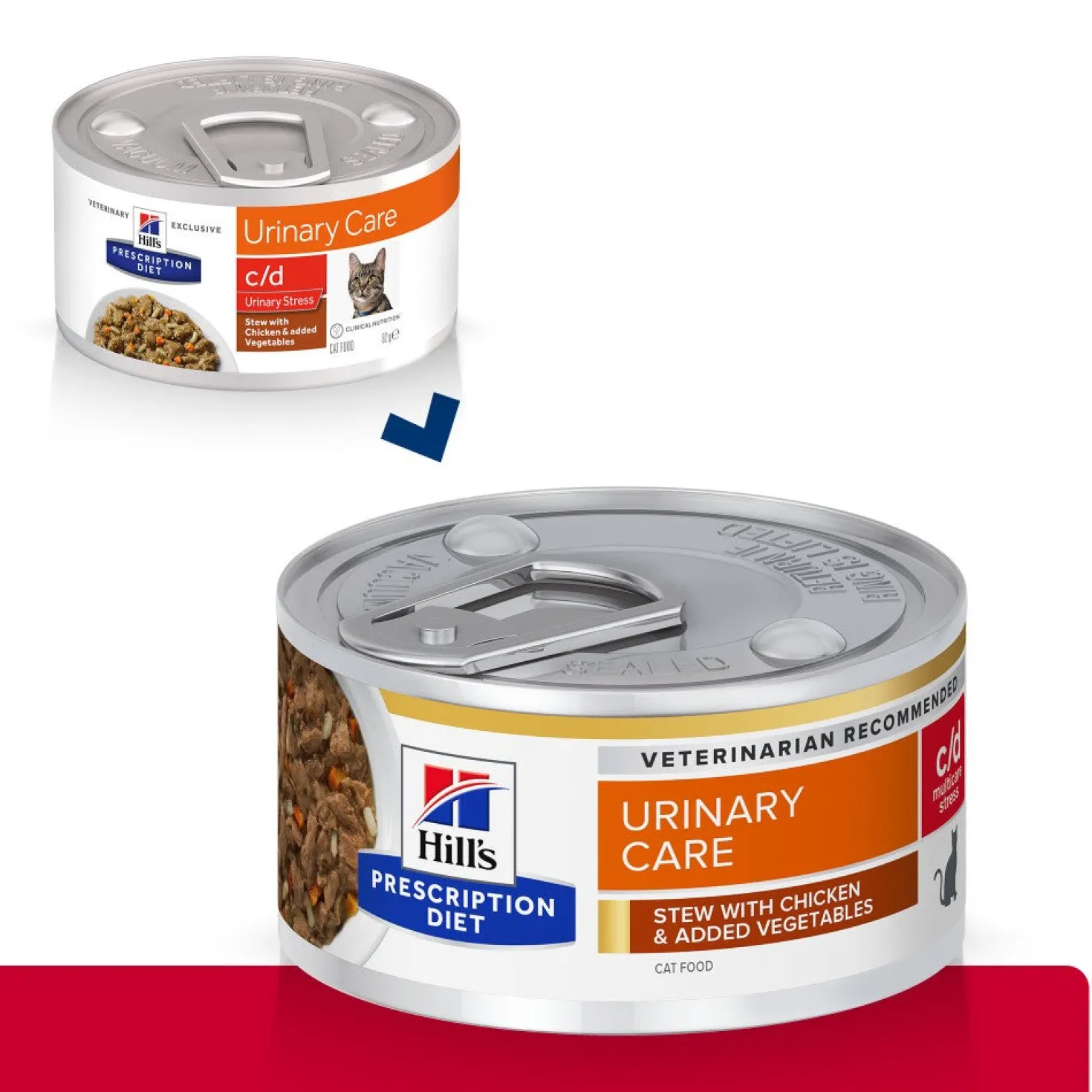 Hill's Prescription Diet c/d Urinary Care Multicare Stress en mijotés au poulet - pâtée chat