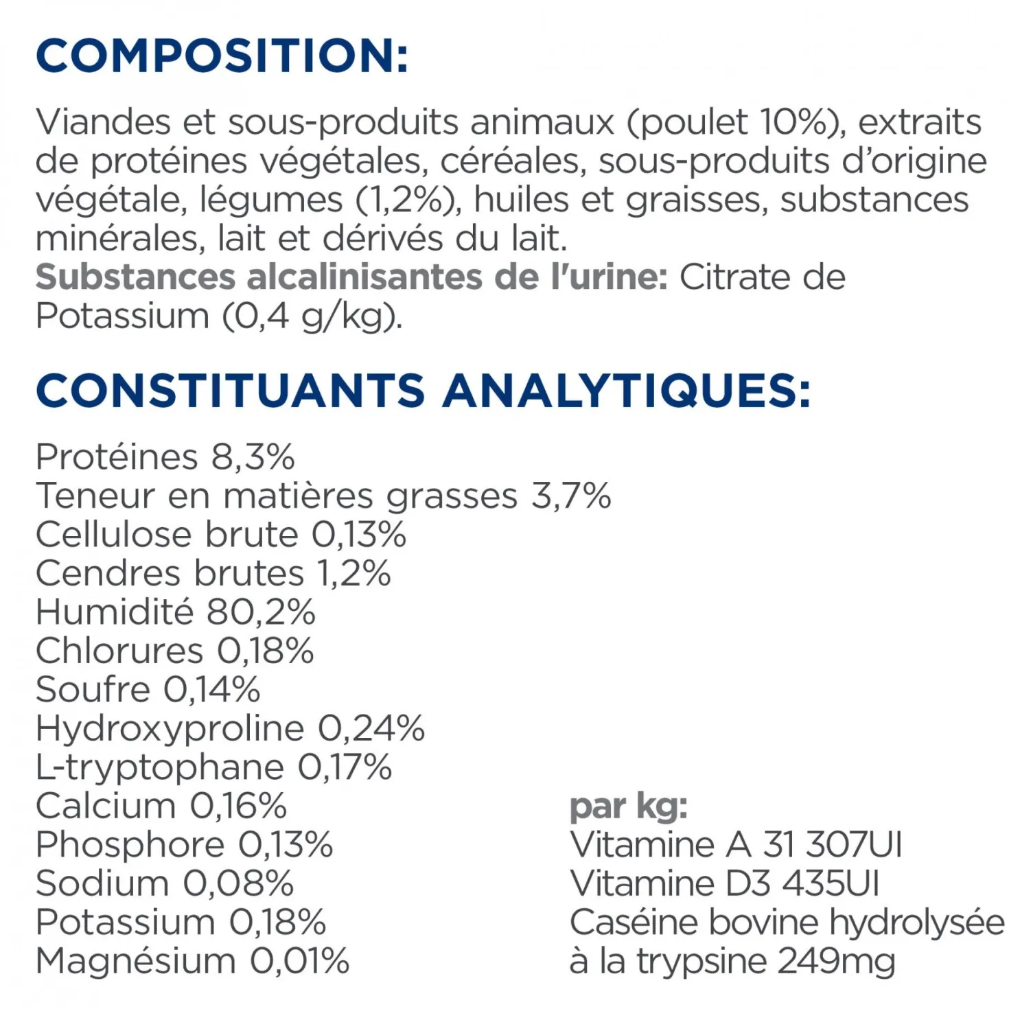 Hill's Prescription Diet c/d Urinary Care Multicare Stress en mijotés au poulet - pâtée chat
