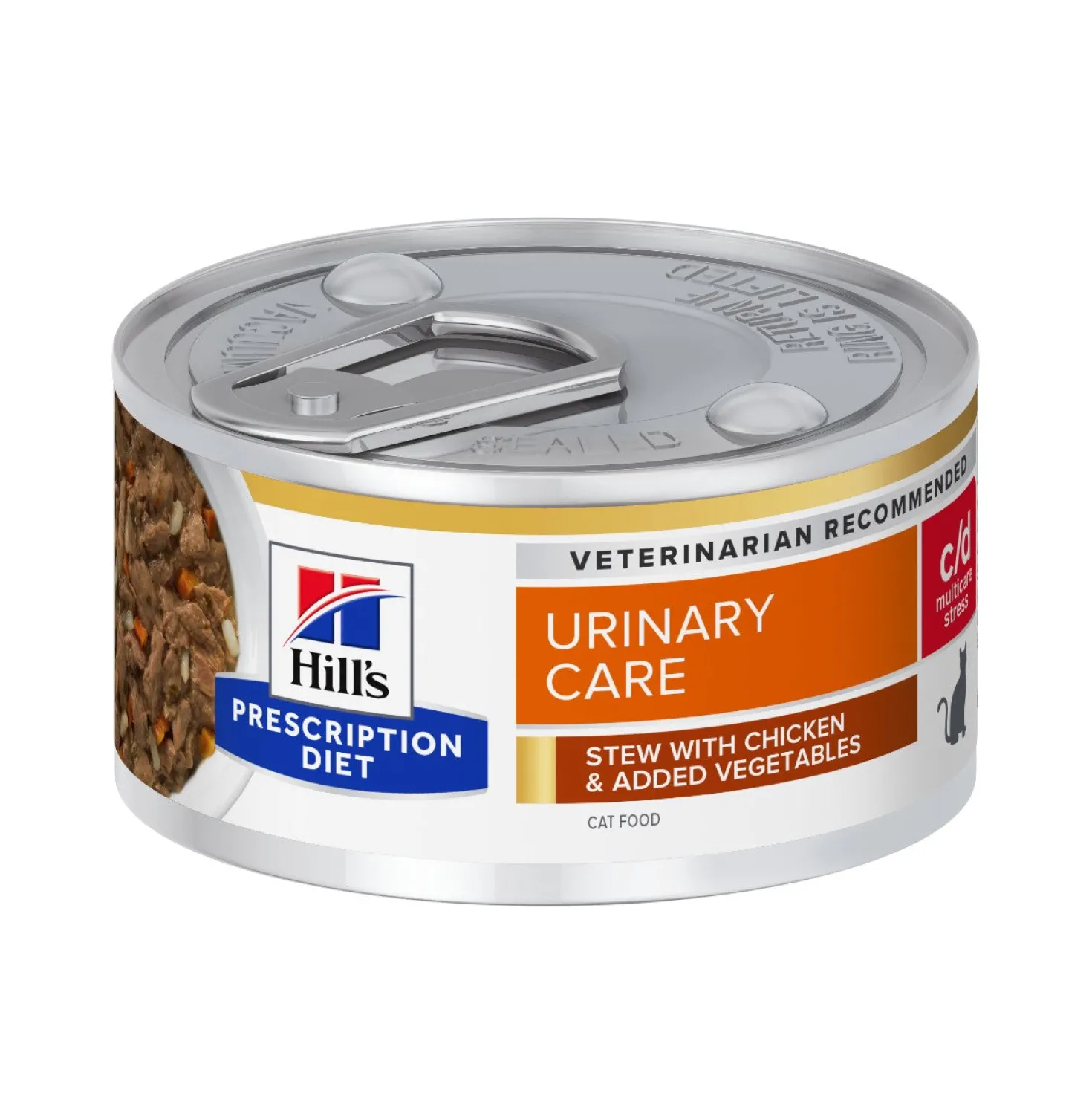 Hill's Prescription Diet c/d Urinary Care Multicare Stress en mijotés au poulet - pâtée chat