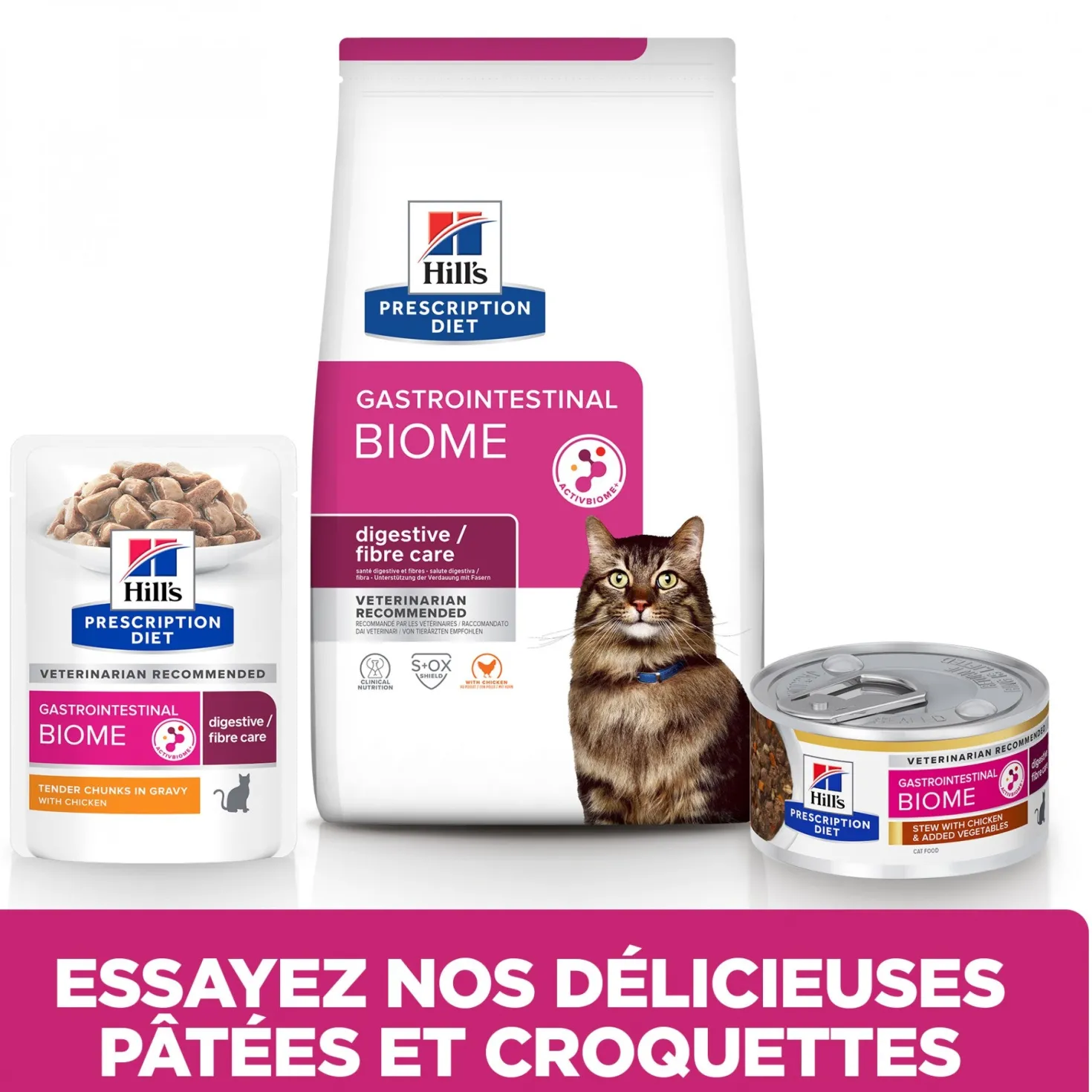 Hill's Prescription Diet Gastrointestinal Biome en sachet au poulet - pâtée chat