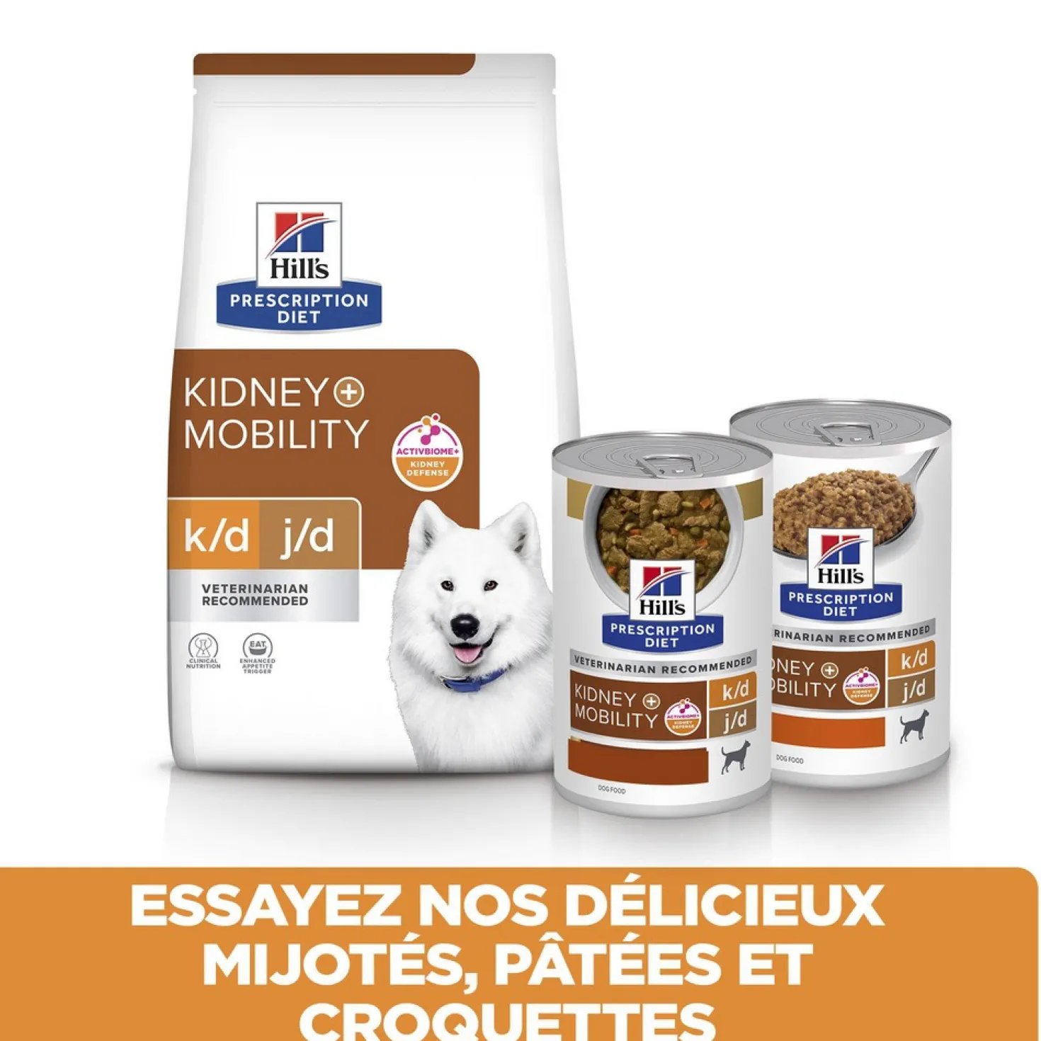 Hill's Prescription Diet k/d j/d Kidney + Mobility en terrine au poulet - pâtée chien