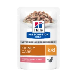 Hill's Prescription Diet k/d Kidney Care en bouchées au saumon - pâtée chat