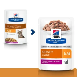 Hill's Prescription Diet k/d Kidney Care en bouchées au bœuf - pâtée chat