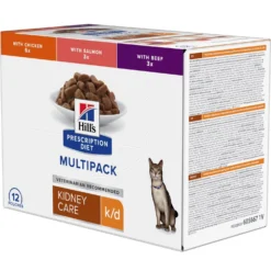 Hill's Prescription Diet k/d Kidney Care en bouchées Multipack - pâtée chat