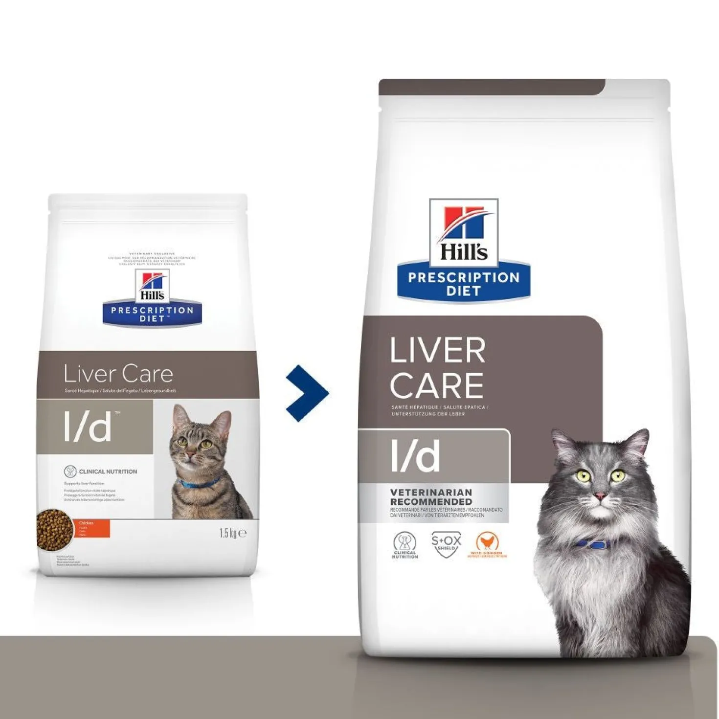 HILL'S Prescription Diet l/d Liver Care au Poulet - Croquettes pour chat