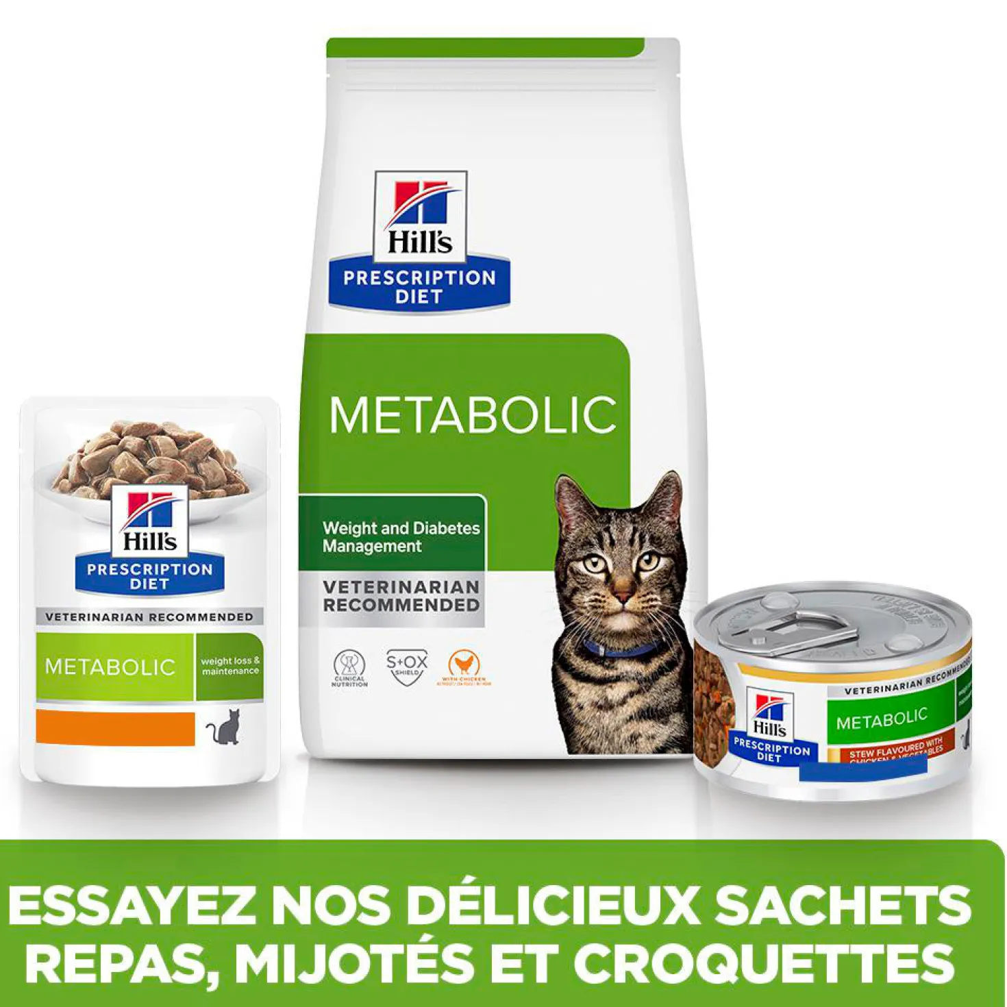 Hill's Prescription Diet Metabolic au poulet - croquettes chat