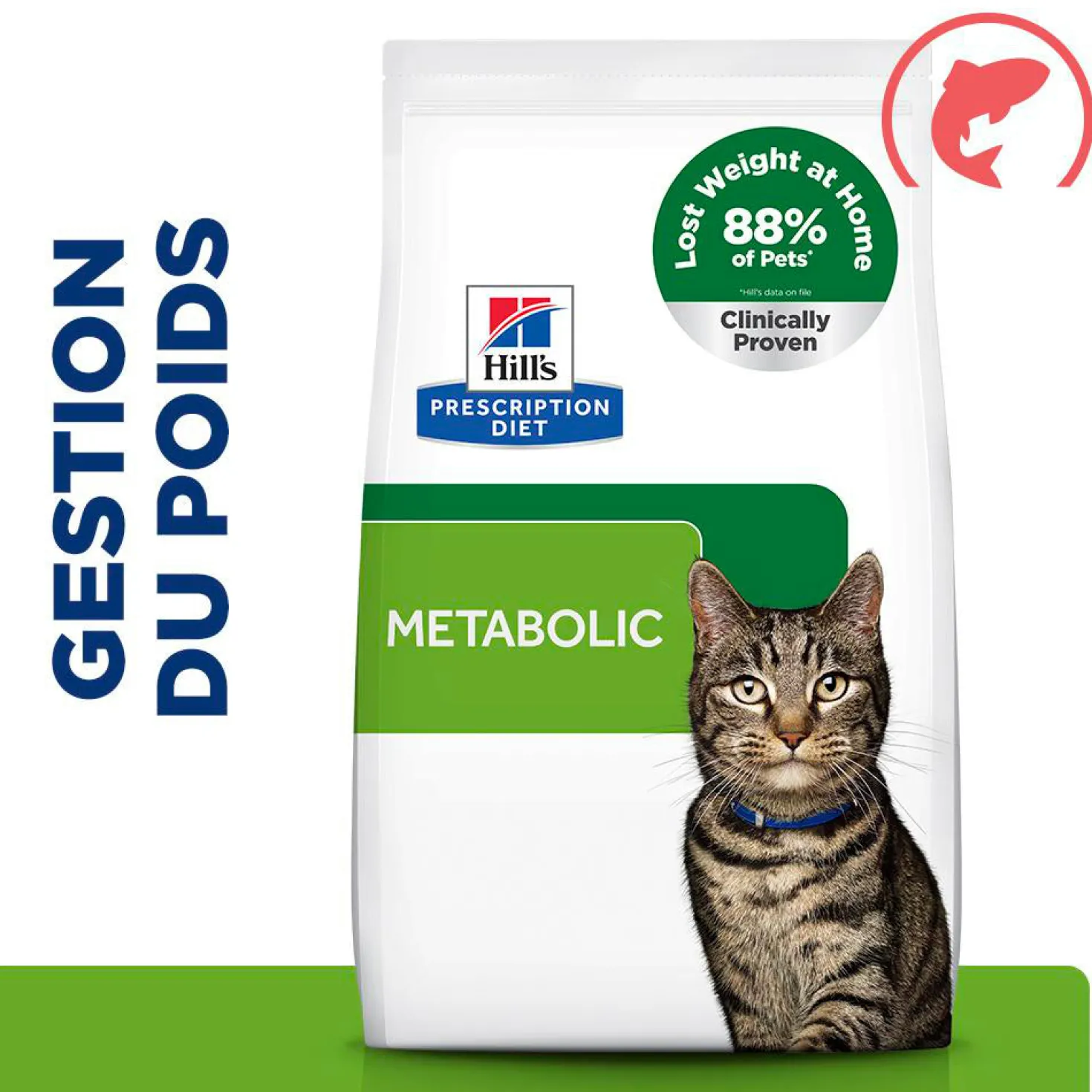 Hill's Prescription Diet Metabolic au saumon - croquettes chat
