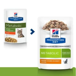 Hill's Prescription Diet Metabolic en sachets au poulet - pâtée chat