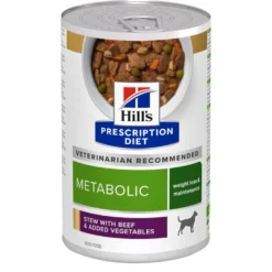 HILL'S Prescription Diet Metabolic en bouchées mijotées au Boeuf & Légumes 354g - Pâtée pour chien