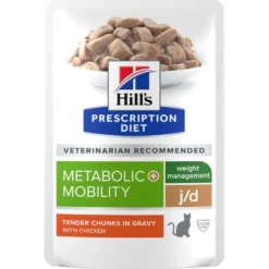 HILL'S Prescription Diet pâté pour Chat j/d Metabolic + Mobility Poulet 12x85 g
