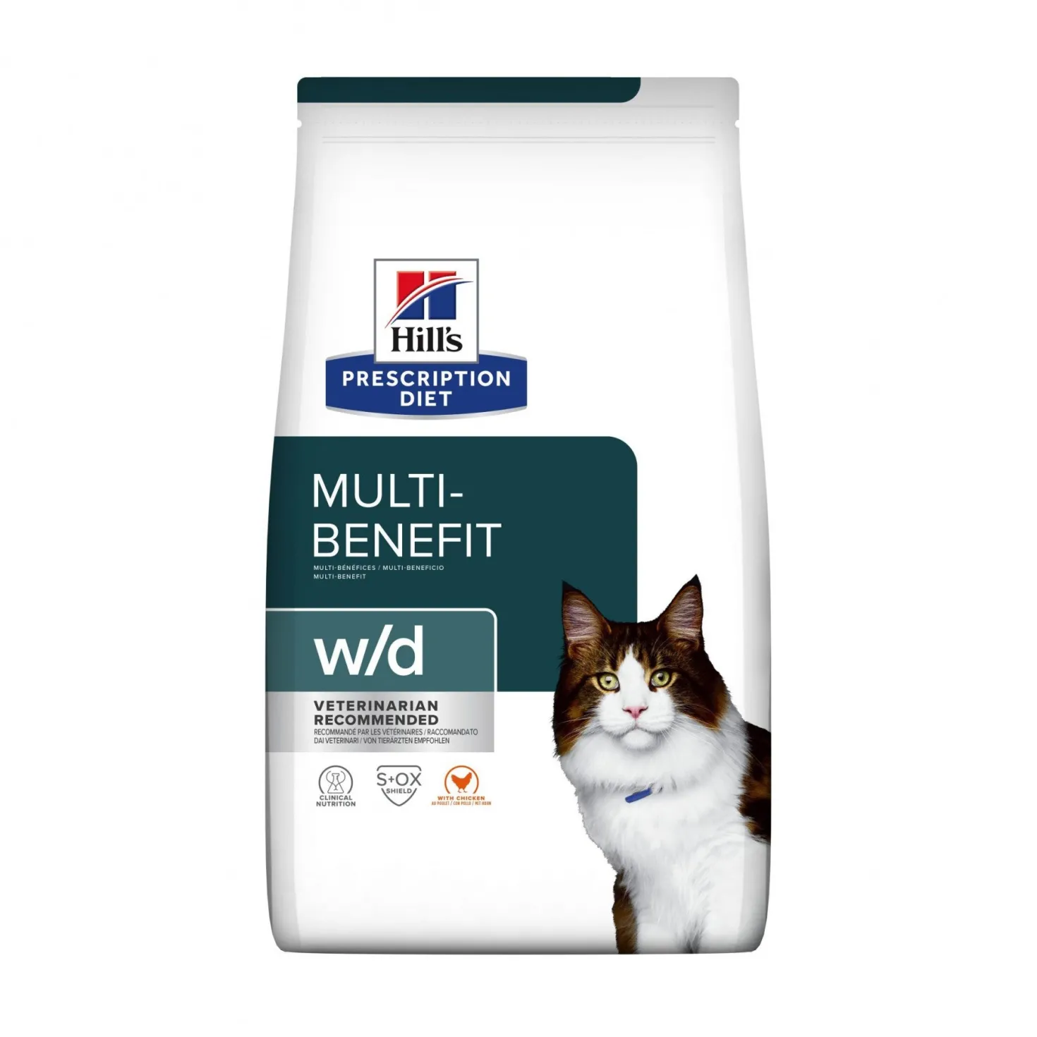 Hill's Prescription Diet w/d Multi Benefit au poulet - croquettes chat