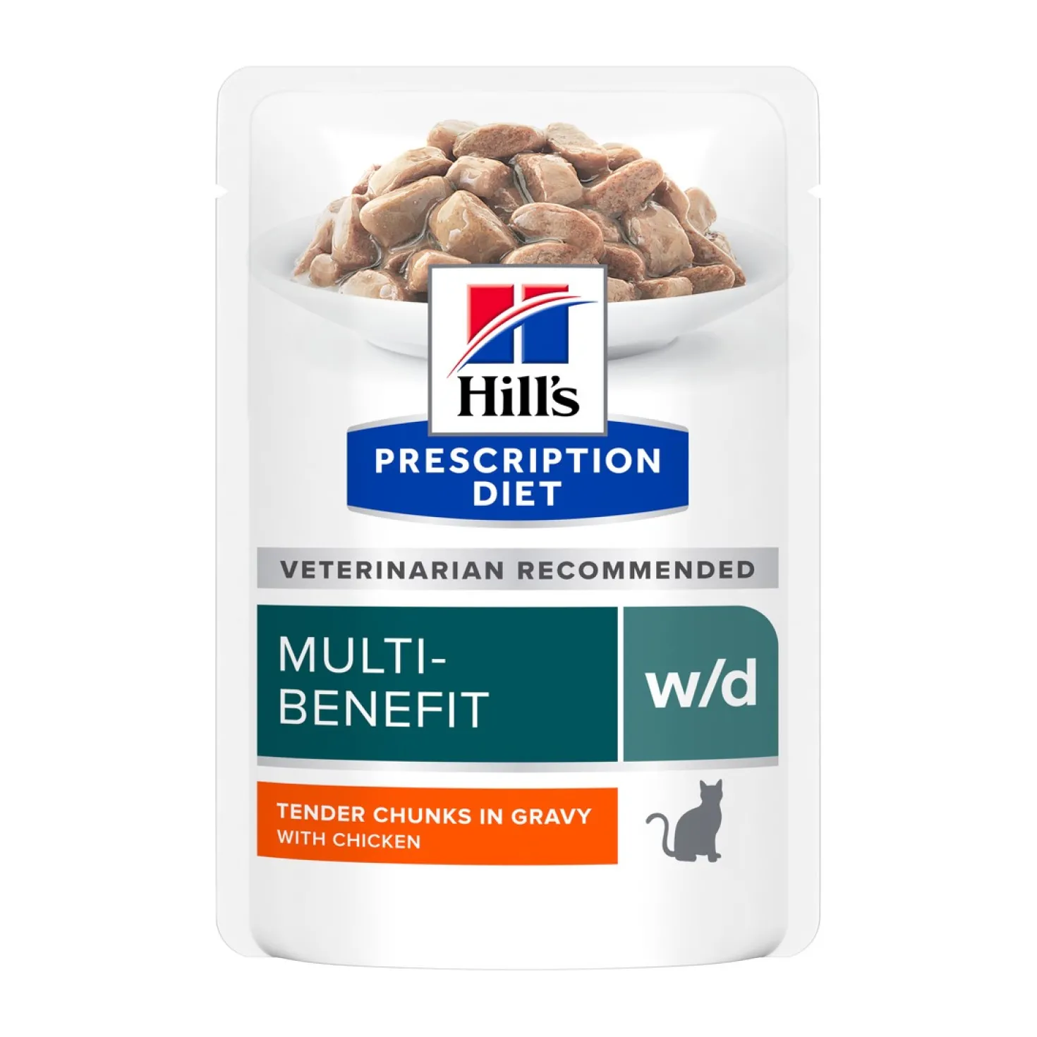 Hill's Prescription Diet w/d Mutli-Benefit en sachets au poulet – pâtée chat