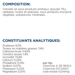 Hill's Prescription Diet y/d Thyroid Care en terrine au poulet - pâtée chat
