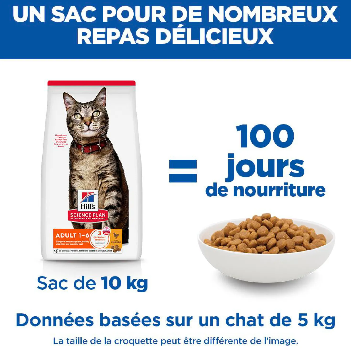 Hill's Science Plan Adult au poulet - croquettes chat
