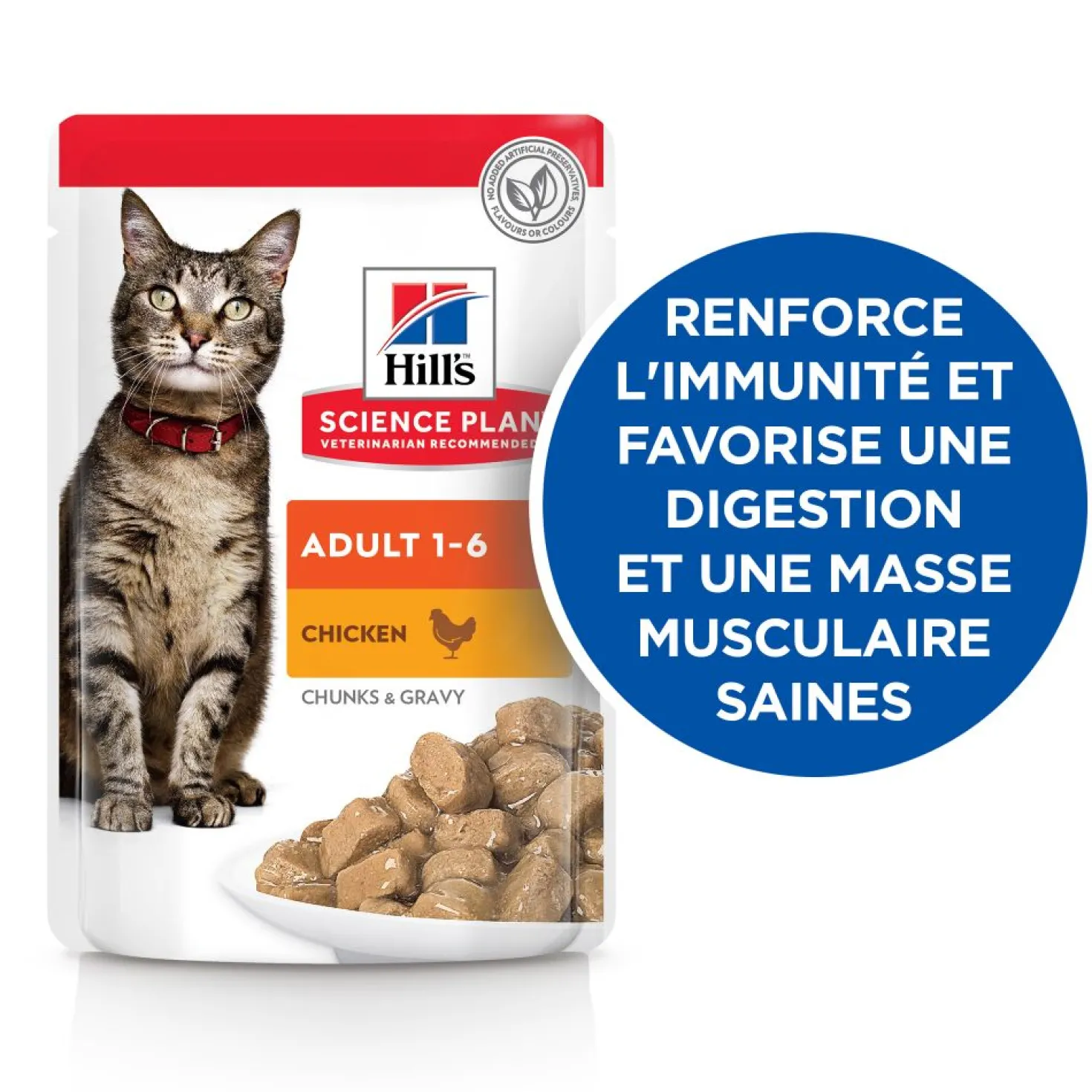 Hill's Science Plan Adult en sachets au poulet & au boeuf - pâtée chat