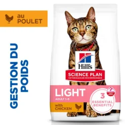 Hill's Science Plan Light Adult au poulet - croquettes chat