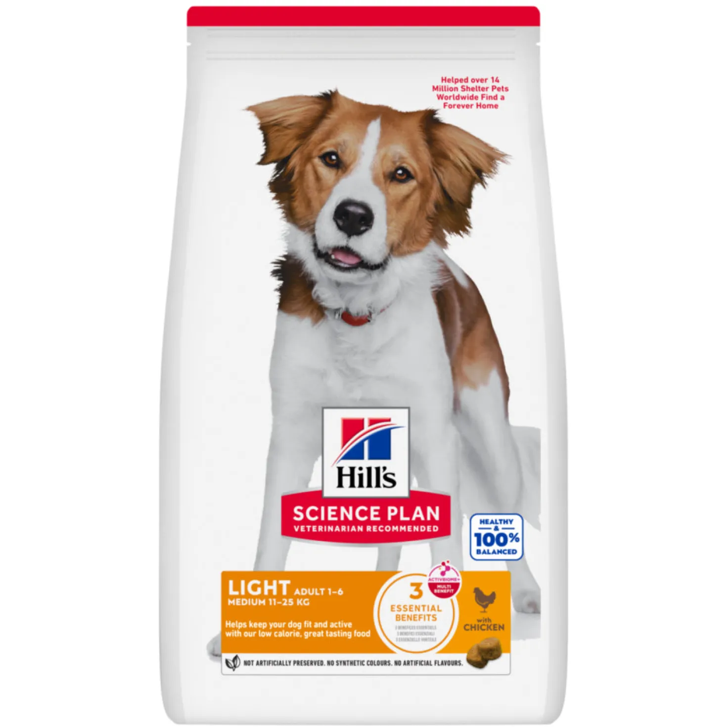 Hill's Science Plan Light Medium Adult au poulet - croquettes chien