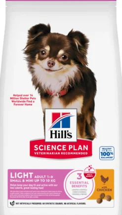 Hill's Science Plan Light Small & Mini Adult au poulet - croquettes chien