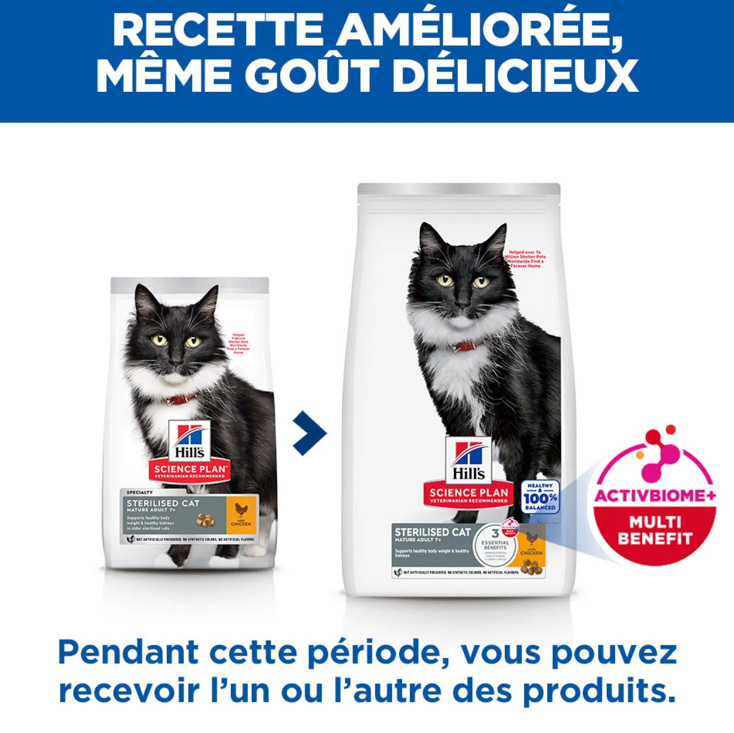 Hill's Science Plan Mature Adult 7+ Sterilised au poulet - croquettes chat