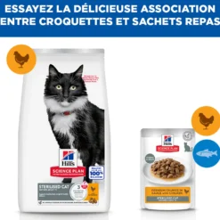 Hill's Science Plan Mature Adult 7+ Sterilised au poulet - croquettes chat