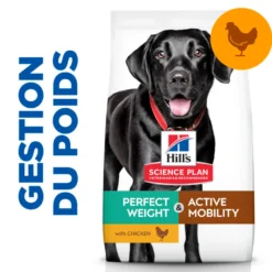 Hill's Science Plan Perfect Weight & Active Mobility Large Adult au poulet - croquettes chien