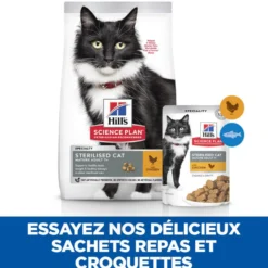 Hill's Science Plan Sterilised Cat Mature 7+ - Sachet Repas Poulet - Poisson de l'Océan 12x85g